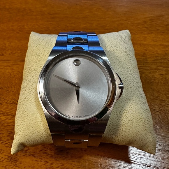 Movado Men's Watch with Silver Dial and Silver Band